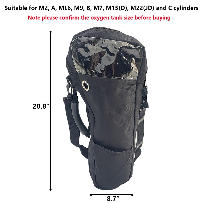 MUROCEA - Bolsa de hombro para tanque de oxígeno, bolsa