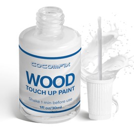 White Paint for Wood, Safe Botanic White Wood Paint, for Deep Cracks & Scratches with Blending Matte Effect, White Cabinet Touch Up Paint, Resist Water & Peel, Fit Both Indoor & Outdoor