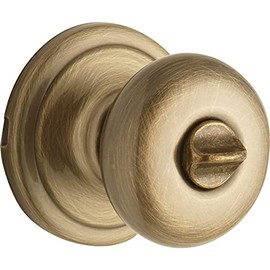 Kwikset Signature Series 97300-828 Antique Brass Juno Bed & Bath Privacy Knob