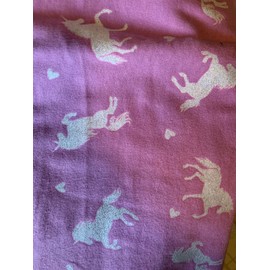 Twin size weighted blanket with unicorns on flannel with 10 lbs, washable