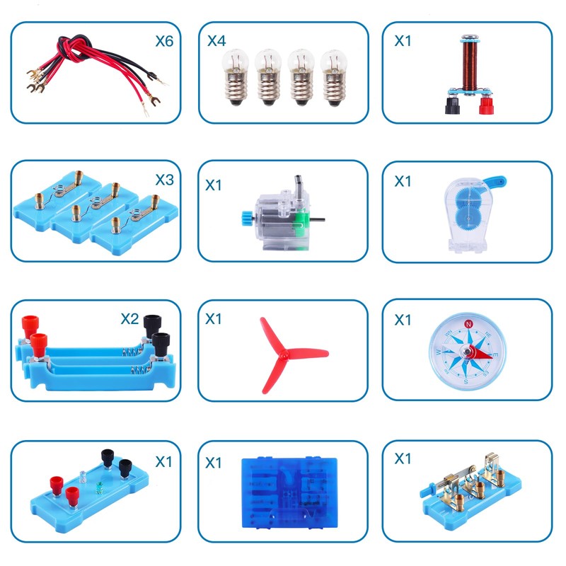 Electronic Circuit Set for Children - Educational Toy with Motor,