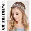 Diademas Elásticas de Encaje para Mujer, con Cuentas Y Adornos,