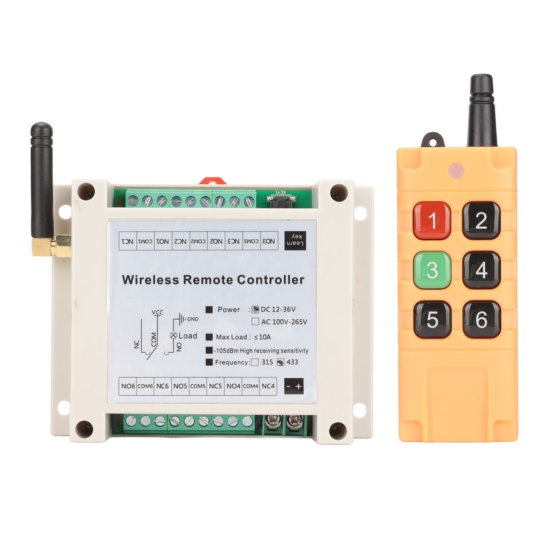Remote Control Switch Multifunctional 6CH 433Mhz Remote Control Relay for
