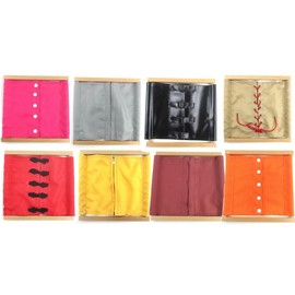 New Sky Enterprises Montessori Basic Life Skills Development Material for Kids Practical Dressing Frame Learn to Dress Kits (Set of 8)