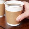 BATGXGO Cup Sleeves Insulated Kraft Paper Drink Sleeves Paper Coffee