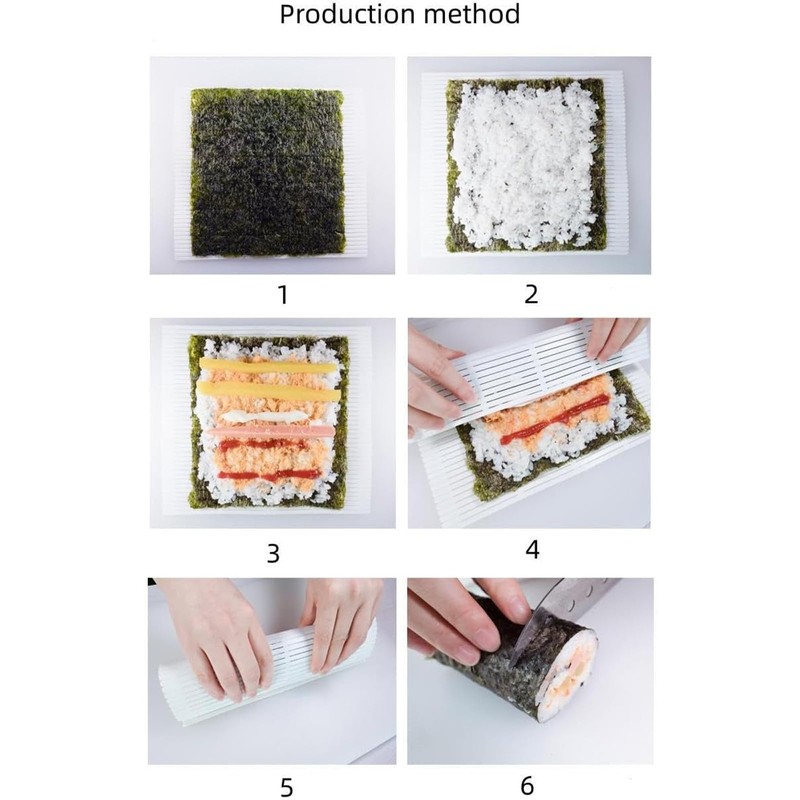 2 Pcs Plastic Sushi Mat Sushi Making Kit Sushi Maker