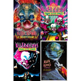 1988 Killer Klowns From Outer Space Set Of 4 11X17 Movie Posters Clowns Aliens