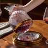 Red Wine Decanter, Spinning Wine Aerator, Thickened Crystal Glass Golden