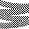 4 Pack Race Car Foil Fringe Garland Black White Checkered