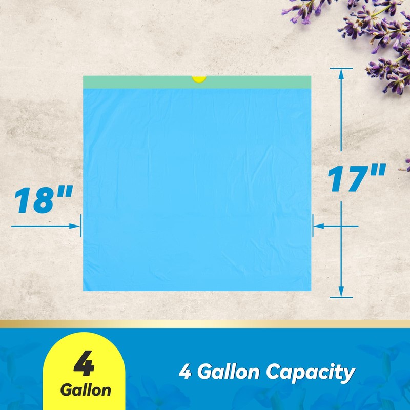 300 Count 15 Micron Extra Thick 4 Gallon Drawstring Small
