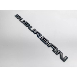 AUTO 4pcs Gloss Black Door Rear Suburban Overlay Emblem letter 2021+ Suburban LT