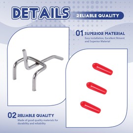 xelea 25x Single Pegboard Hooks 50mm Board Slat Wall Retail Display Shop Peg Fits 25mm