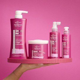BIOPOINT Speedy Hair Shampoo for All Hair Types, Shampoo with Special Formula to Strengthen Hair, with Proteins and Amino Acids, Stimulates Faster Growth - 400 ml