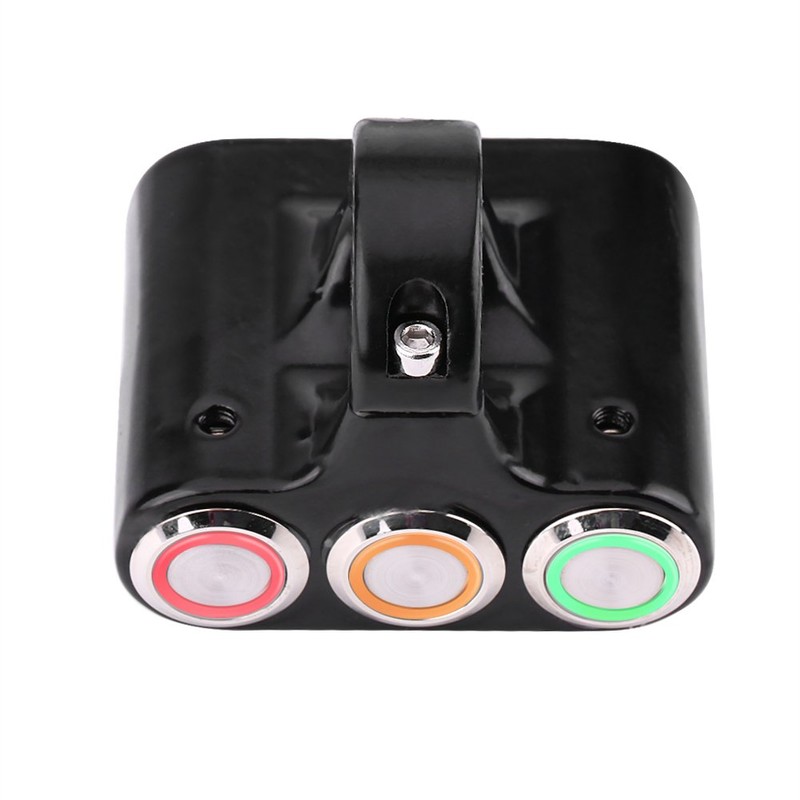 Qiilu Comodo Motorcycle Handlebar Switch 22mm Handlebar Mount Switch Fog