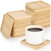 20Pcs Wood Coasters, 3.5 x 3.5 in Blank Bamboo Coasters