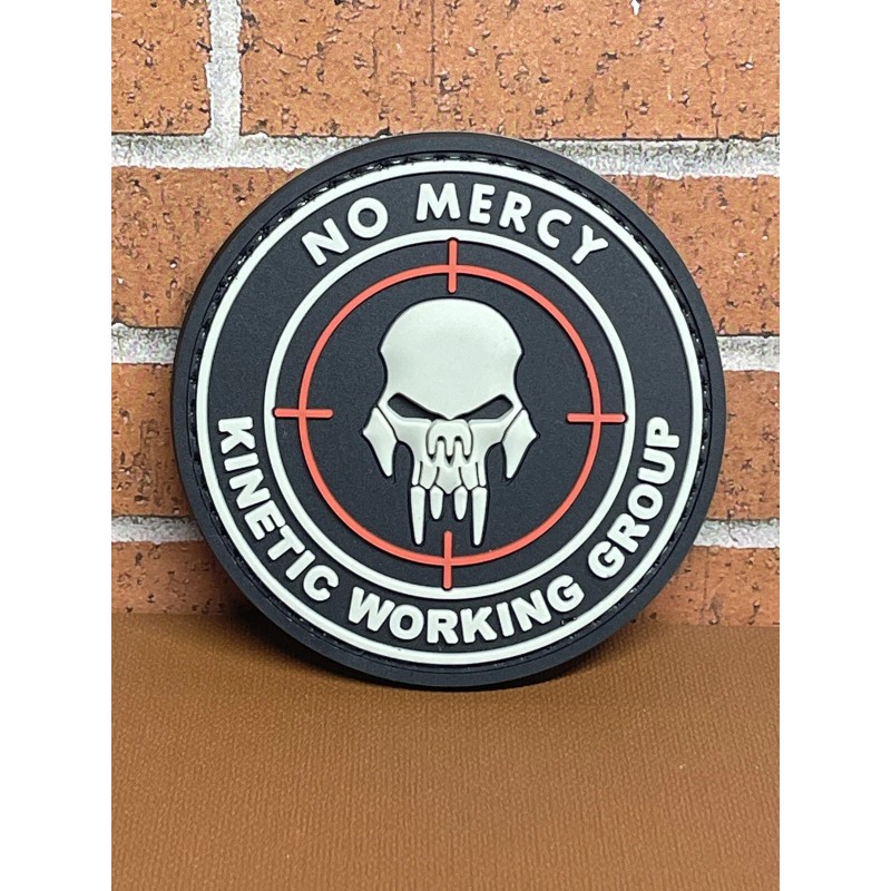 Unbranded Tactical PVC Patch, No Mercy Kinetic Working Group Patch,