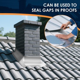 Aluminum Flashing Roll Roof Flashing – 6 Inch x 100 Ft | 0.3mm Thick Metal Roof Flashing for Windows, Doors, Siding, and Roofing Seals, Aluminum Roof Panels Preventing Roofing Stains and Moss