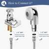 LukLoy Stainless Steel Shampoo Bowl Hose, 1/2" Thread Water Pipe