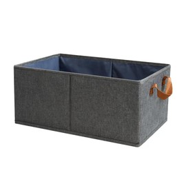TBIEHOD Large Fabric Storage Box with Handles, Foldable Drawer Organizer for Closet, 18.5x11x8 inches, Gray