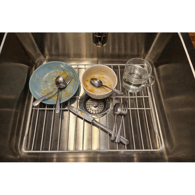 SOFINNI Sink Protectors for Kitchen Sink Bottom with White Coating