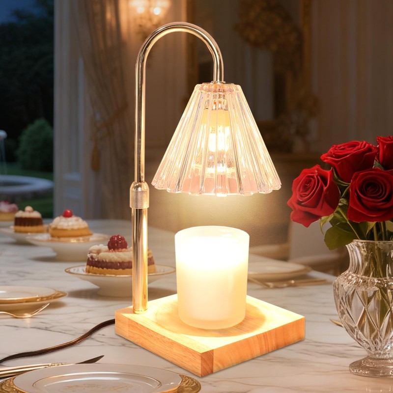 PETRISTRIKE LED Candle Warmer Lamp with Dimmer & 2/4/8H Timer,