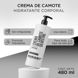 ISRANT | Crema Corporal Hidratante y Nutritiva de Camote Silvestre 480ml | Skin Care Hidratación Profunda y Duradera | Ideal para Mujeres en Menopausia | Skincare Cuidado de la Piel Suave
