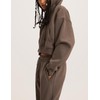 Flygo Womens Fleece 2 Piece Outfits Sweatsuit Crop Pullover Sweatshirt