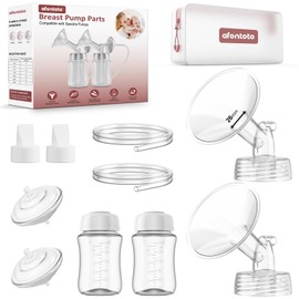 Pump Parts Compatible with Spectra S1/S2/9Plus Breastpump, Full Set Replacement Parts for Spectra Include 26mm Flange,Duckbill Valve,Backflow Protector,Tube,Bottle, Not Original Accessories