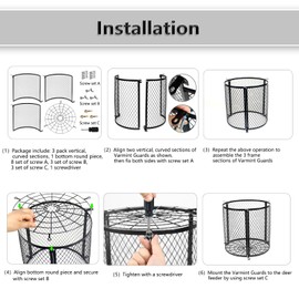 JXLXYY Deer Feeder Varmint Guard - Keep Wildlife Away from Your Feeder, 12.3” x 11.8” Varmint Cage for Feeder,Suit Varmint Guard for All Kinds of Weather Conditions.