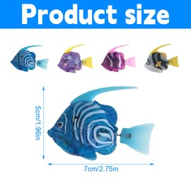 KQWVZ Pack of 4 Robo Fish, Robofish with Light, Electric Fish for Children, Floating Fish Toy, Reusable Robot Fish, Floating Fish Toy for Children, Pets