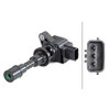 HELLA 358057651 Bobina de encendido - 3polos - Bobina de