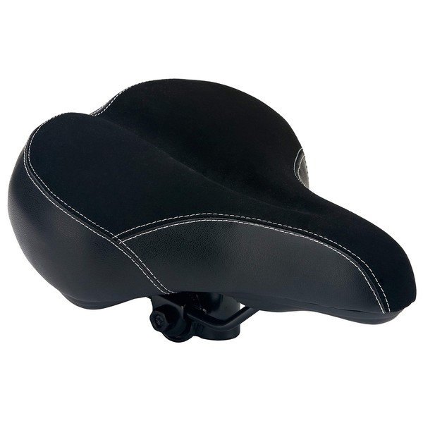 Schwinn Comfort Bike Seat, Double Foam, Wide Saddle, Black