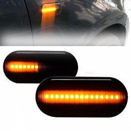 csslyzl - Luz intermitente LED ahumada secuencial para intermitentes, compatible con VW Jetta MK4 Golf4 GTI R32 Passat B5 Lupo Polo Sharan Vento Fox Amarok T5 de repuesto para Ford Fiesta Focus Fusion