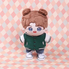 niannyyhouse 6.9 inches (20 cm) Plush, Clothing, Outerwear, Baseball Jersey, Jeans Accessories, Dress Up (green)