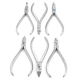 AAPROTOOLS Pliers Dental Orthodontic Wire Bending New Stainless Steel Instruments Set of 6 A+ Quality