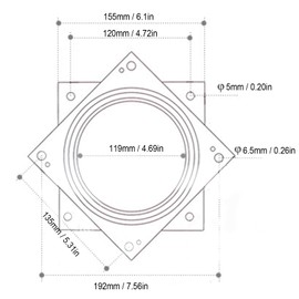 Pssopp 360 Degree Rotating Plate Base, Rotating Lazy Susan Turntable Bearings Furniture Hardware for Kitchen Storage Racks Craft Table