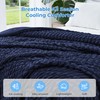 Seersucker Cooling Comforter King Size, Q-Max 0.45 Reversible Cooling Blanket