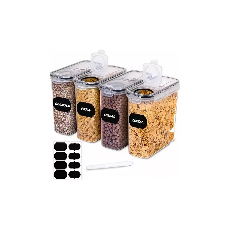 Bluelander Juego De 8 Recipientes Herméticos De Plástico Para Cereales