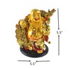 Betterdecor 5.5" Feng Shui Golden Laughing Happy Buddha Statue Holding
