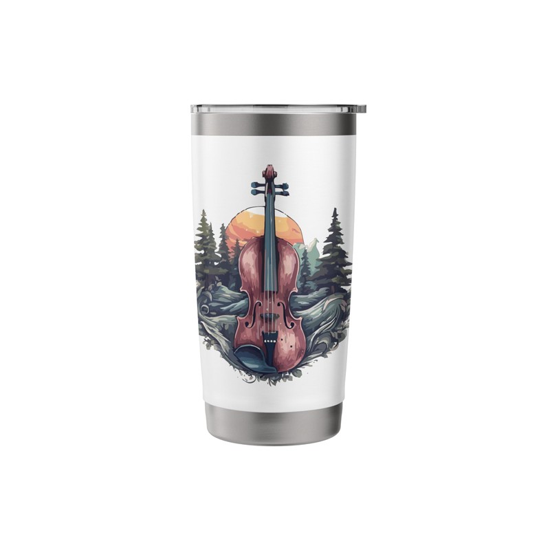 Violinist Violin Nature Forest String Player Classical Music Stainless Steel