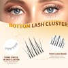 QUEWEL Natural Cluster-Lashes Kit with Bottom Lashes, D Curl Wispy