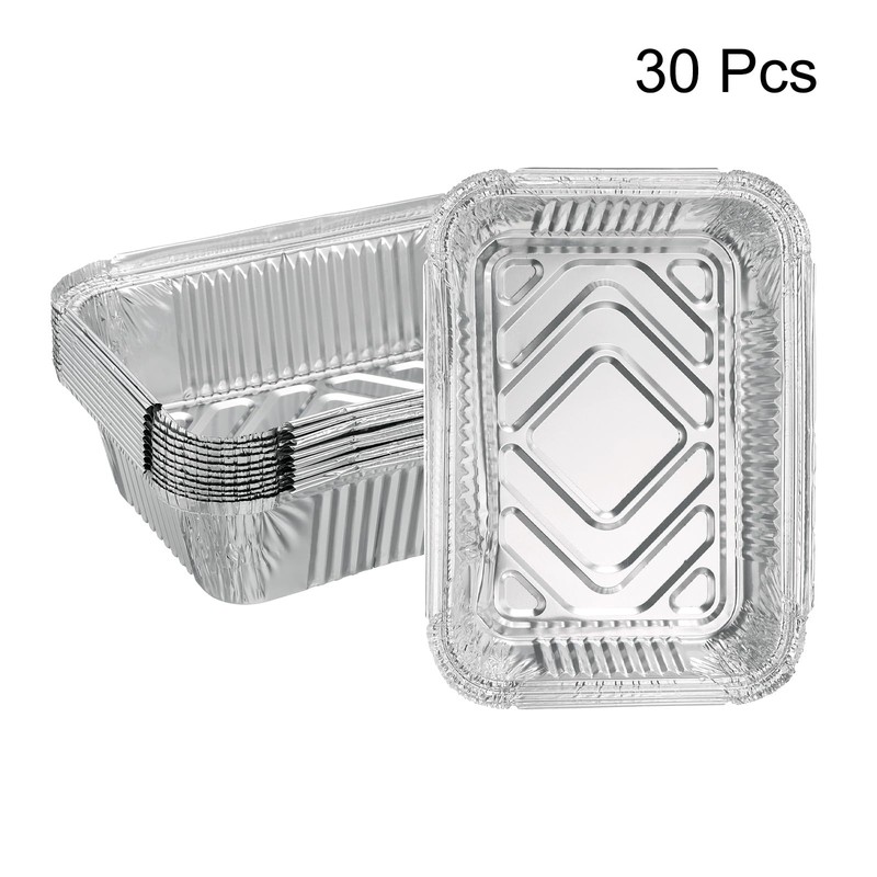 sourcing map 30pcs Aluminum Foil Pie Pans 7.48x5.12" Rectangle Disposable