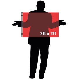 NWFlags Iran Flag 3ft x 2ft 75d Premium Polyester Suitable For Flagpoles | Strong Polyester 3x2 foot material Iranian flag with Eyelets