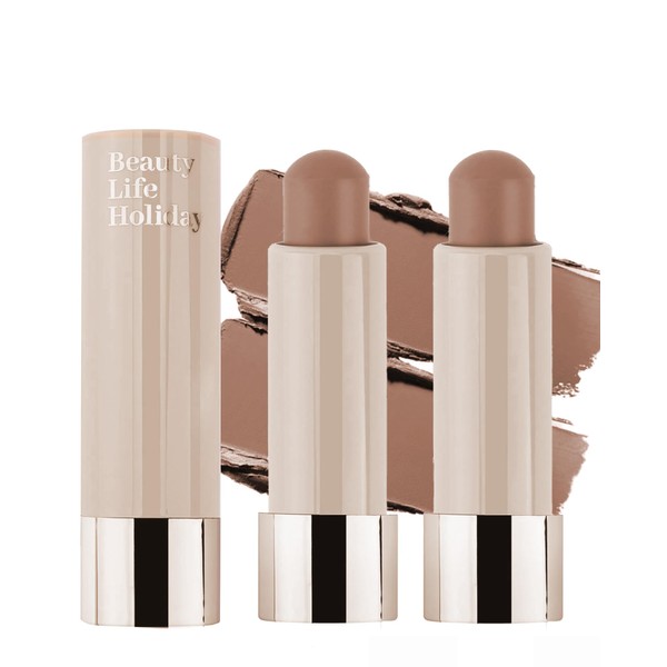 Cream Contour Stick, 2pcs Warm Toned Contour Stick Matte Finish
