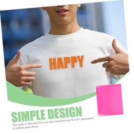 DOITOOL 5Pcs Glow in Dark Heat Transfer Vinyl for Fabrics Luminous Iron Vinyl for DIY Crafts for Custom Garment Decoration Lightweight Easy to Cut