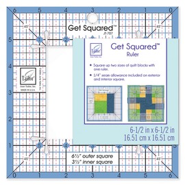 June Tailor 6 1/2-inch Outer and 3 1/2-inch Inner Get Squared Ruler