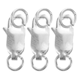 TEHAUX 6 Piezas Cierre De Pulsera De Plata De Ley 925 Pulseras Que Conectan La Hebilla Collar Broches De Langosta Broches De Langosta Pulsera Anillo De Salto De La Joyería