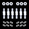 ANPTGHT 1/4” Thru-Bulk Bulkhead Plastic Hose Barb Fittings Union Adapter