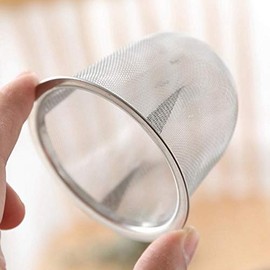 Colador de té de acero inoxidable, filtro de malla fina reutilizable para teteras y tazas para remojar té suelto, café, especias, hierbas (7 cm)