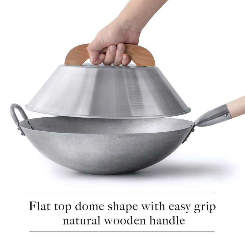 Mammafong Aluminum Wok Dome Cover for 14" Hand Hammered Wok,